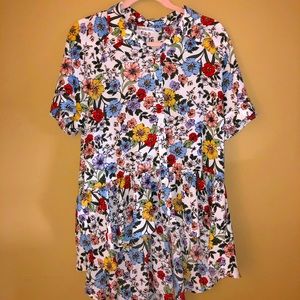 Floral Short Sleeve Blouse